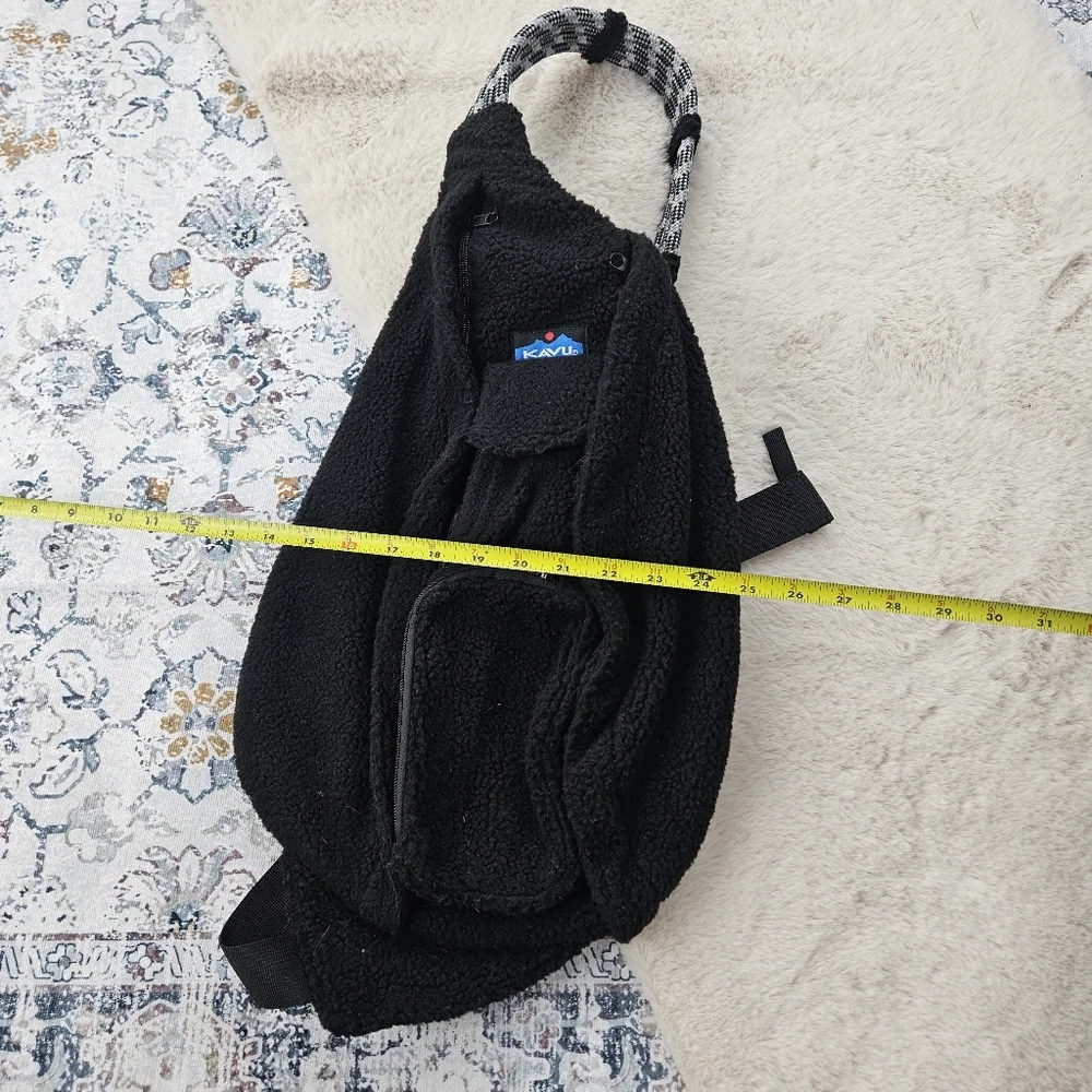 Kavu Fleece 4 Rope Sling Bag Black - Picture 10 of 10